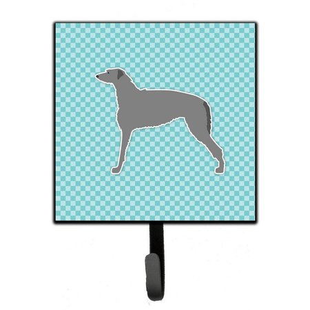 MICASA Scottish Deerhound Checkerboard Blue Leash or Key Holder MI227572